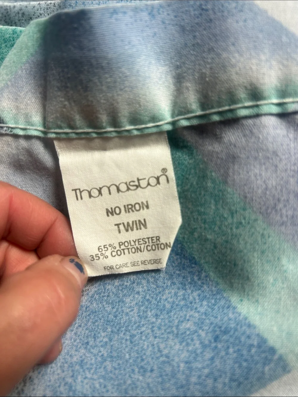 Vintage Rare Thomaston Mills Georgia Geometric Twin sheet set w 1 pillow case